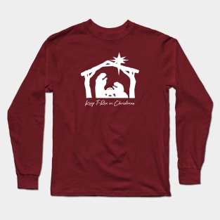 Keep T-Rex in Christmas Long Sleeve T-Shirt